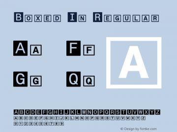 Boxed In Regular Version 1.0 Font Sample