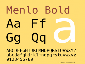 Menlo Bold 8.0d2e1图片样张