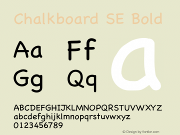 Chalkboard SE Bold 10.0d1e1 Font Sample