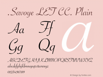 .Savoye LET CC. Plain 10.0d1e1 Font Sample