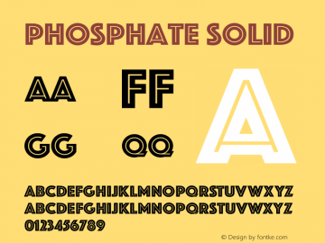 Phosphate Solid 7.0d4e7 Font Sample