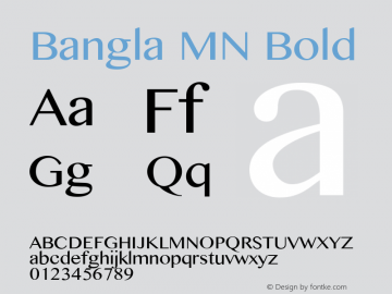 Bangla MN Bold 10.0d1e2 Font Sample