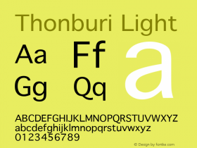 Thonburi Light 10.9d14e3 Font Sample