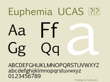 Euphemia UCAS 粗体 10.10d1e1图片样张