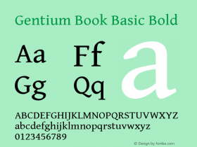 Gentium Book Basic Bold Version 1.100 Font Sample