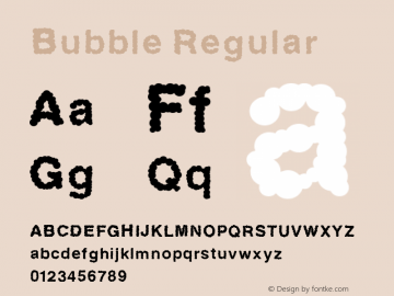 Bubble Regular Version 001.002图片样张