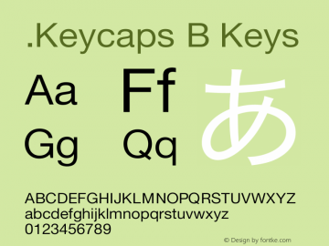 .Keycaps B Keys 10.0d12e1 Font Sample