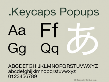 .Keycaps Popups 10.0d12e1 Font Sample