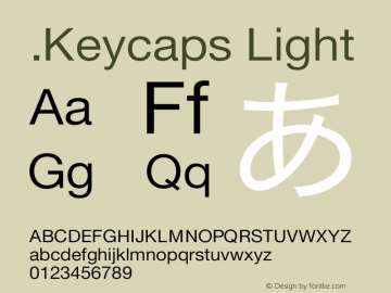 .Keycaps Light 10.0d12e1 Font Sample