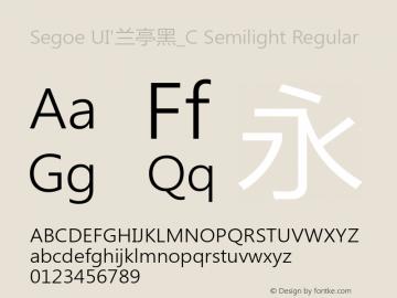 Segoe UI'兰亭黑_C Semilight Regular Version 5.12 Font Sample