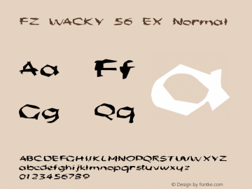 FZ WACKY 56 EX Normal 1.000 Font Sample
