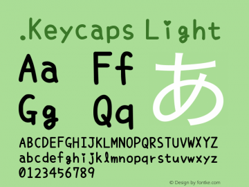 .Keycaps Light 10.0d12e1 Font Sample