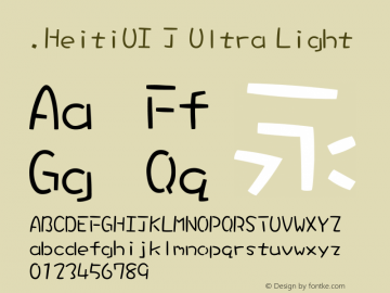 .HeitiUI J Ultra Light 9.0d9e3图片样张