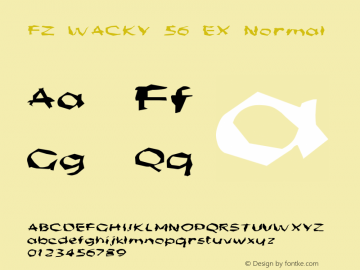 FZ WACKY 56 EX Normal 1.0 Wed Apr 27 16:18:59 1994 Font Sample