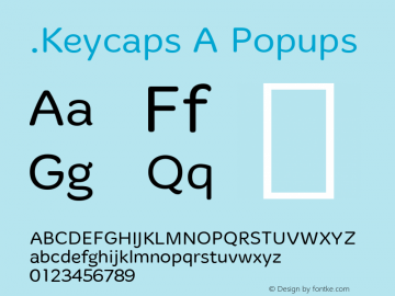 .Keycaps A Popups 10.0d12e1 Font Sample