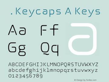 .Keycaps A Keys 10.0d12e1 Font Sample