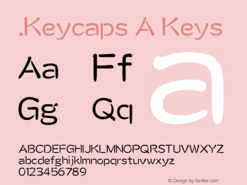 .Keycaps A Keys 10.0d12e1 Font Sample