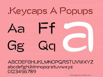 .Keycaps A Popups 10.0d12e1 Font Sample