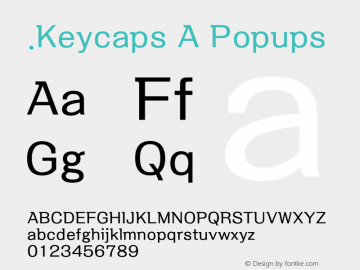 .Keycaps A Popups 10.0d12e1 Font Sample