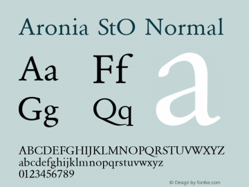 Aronia StO Normal 1.0 Font Sample