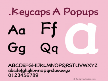 .Keycaps A Popups 10.0d12e1 Font Sample