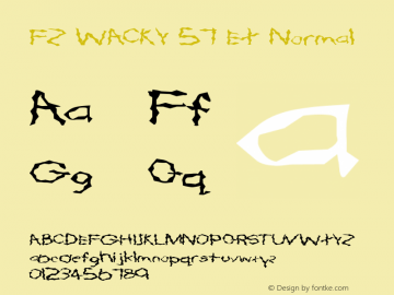 FZ WACKY 57 EX Normal 1.000 Font Sample