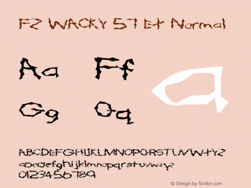 FZ WACKY 57 EX Normal 1.0 Mon Feb 07 18:53:45 1994 Font Sample