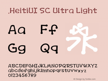 .HeitiUI SC Ultra Light 10.0d4e2图片样张