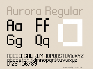 Aurora Regular 1.0 Font Sample