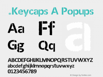 .Keycaps A Popups 10.0d12e1 Font Sample