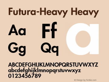 Futura-Heavy Heavy Version 1.00图片样张