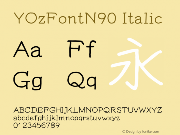 YOzFontN90 Italic Version 13.09图片样张