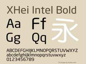 XHei Intel Bold XHei Intel - Version 6.0 Font Sample