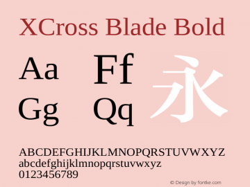 XCross Blade Bold XCross Blade - Version 1.0图片样张