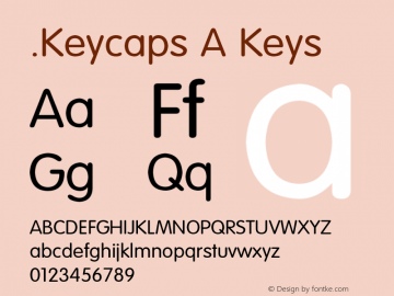 .Keycaps A Keys 10.0d12e1 Font Sample