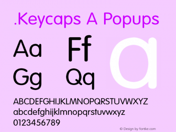 .Keycaps A Popups 10.0d12e1 Font Sample