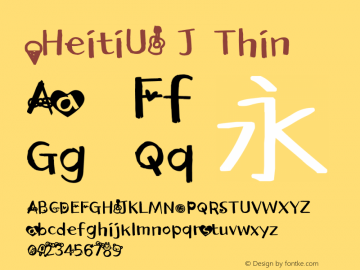 .HeitiUI J Thin 10.0d4e2图片样张