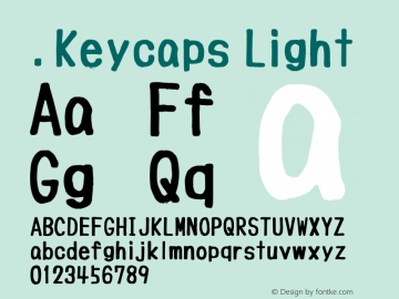 .Keycaps Light 10.0d12e1 Font Sample