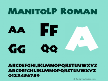 ManitoLP Roman Version 1.00 Font Sample