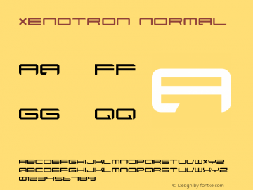 Xenotron Normal 1.0 Tue Feb 04 12:42:15 1997 Font Sample