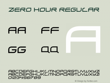 Zero Hour Regular OTF 3.000;PS 001.001;Core 1.0.29 Font Sample