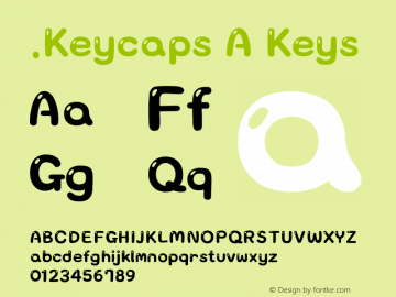 .Keycaps A Keys 10.0d12e1 Font Sample