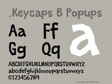 .Keycaps B Popups 10.0d12e1 Font Sample