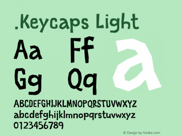 .Keycaps Light 10.0d12e1 Font Sample