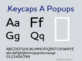 .Keycaps A Popups 10.0d12e1 Font Sample