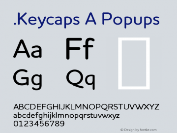 .Keycaps A Popups 10.0d12e1 Font Sample
