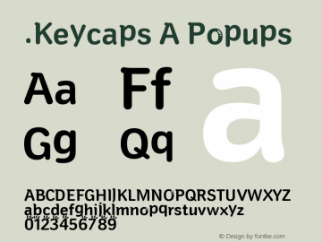 .Keycaps A Popups 10.0d12e1 Font Sample