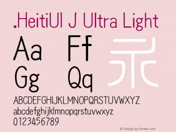 .HeitiUI J Ultra Light 9.0d9e4图片样张