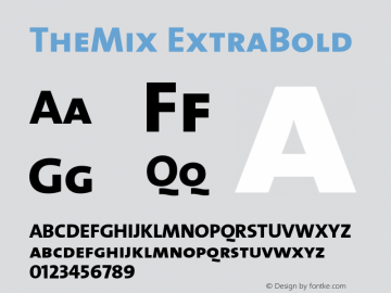 TheMix ExtraBold Version 1.0 Font Sample