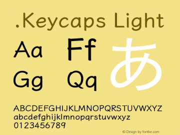 .Keycaps Light 10.0d12e1 Font Sample